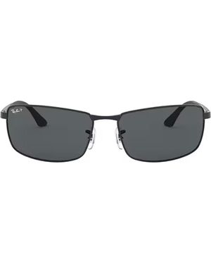 Ray-Ban Rb3498 Rectangular Frame Polarised Sunglasses - Grey