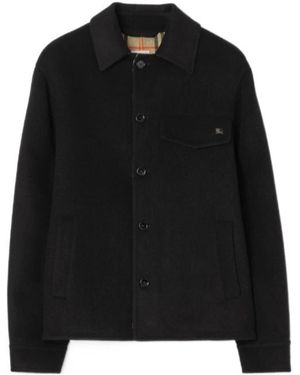 Burberry Herringbone Wool Jacket - Black