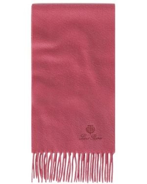 Loro Piana Logo Cashmere Scarf - Pink