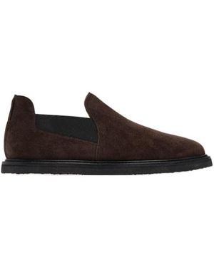 The Row Parker Suede Loafers - Brown