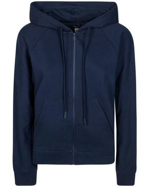 Weekend by Maxmara Nuvole Zip-Up Cotton Hoodie - Blue