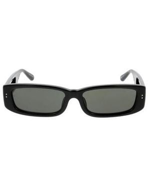 Linda Farrow Rectangle Frame Sunglasses - White