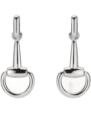 Gucci Horsebit Earrings - White