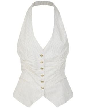 Blugirl Blumarine Halter Neck Waistcoat - White