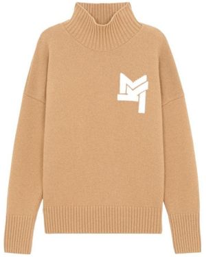 Maison Kitsuné High-Necked Wool Pullover - Natural