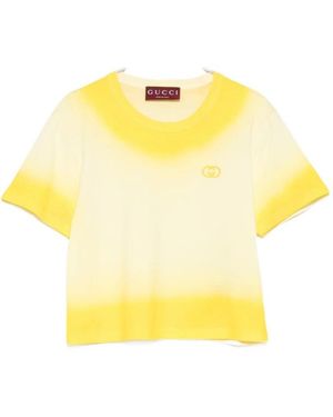 Gucci Logo Ombre T-Shirt - Yellow