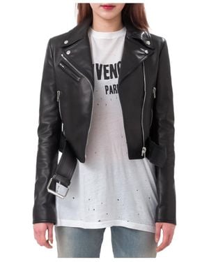 Givenchy Logo Leather Jacket - Black