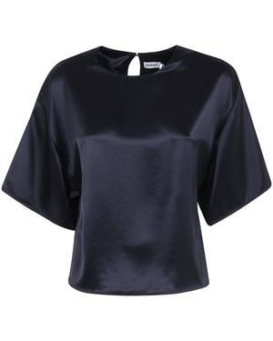 Jonathan Simkhai Short Sleeve Crewneck Top - Blue