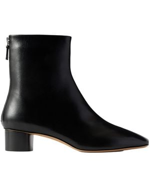 Le Monde Beryl Carole Leather Ankle Boots - Black