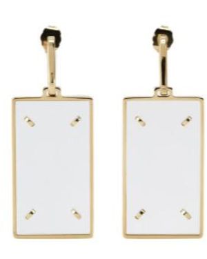 Maison Margiela Four Stitches Drop Earrings - White