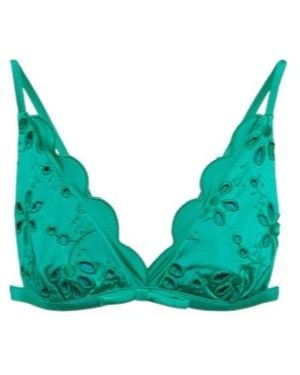 Giambattista Valli Floral Bikini Top - Green