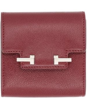 Tom Ford Foldover Top Wallet - Red