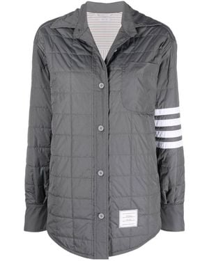 Thom Browne Quilted Shirt Down Jacket - Grey