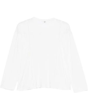 Baserange Crew Neck Long-Sleeved T-Shirt - White