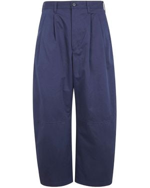 Comme des Garçons Pleated Panelled Trousers - Blue