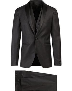 Tagliatore Three-Piece Virgin Wool-Silk Tuxedo - Black