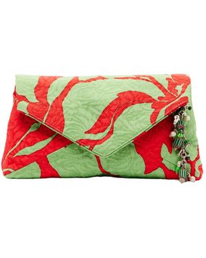 Dries Van Noten Small Jacquard Clutch - Red