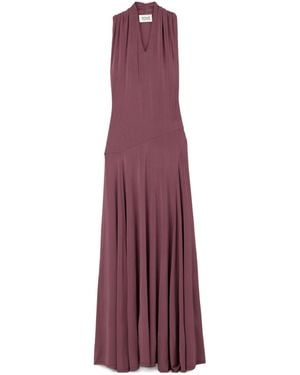 TOVE Vina Gathered Stretch-Jersey Maxi Dress - Purple