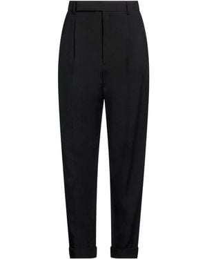 Saint Laurent Slim-Fit Wool Casual Trousers - Black