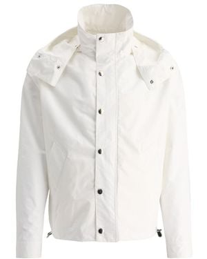 Ami Paris Cropped Waterproof Jacket - White