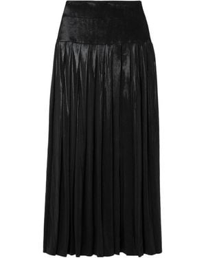 Norma Kamali Pleated Maxi Skirt - Black