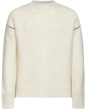 Roberto Collina Speckled Crew Neck Sweater - White