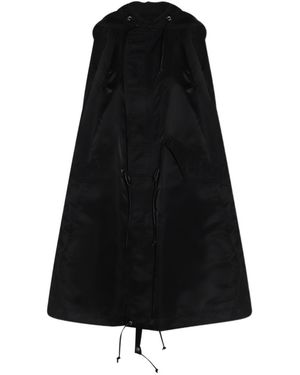 Sacai Drawstring Hem Hooded Vest - Black
