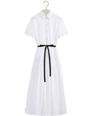 Dior Mid-Length Médaillon Shirtdress - White