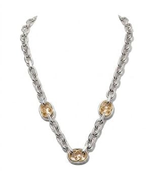 Gucci Interlocking Chain Necklace - Metallic