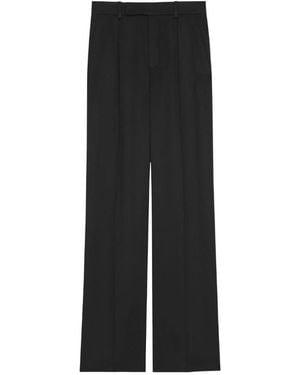 Saint Laurent High Waist Flared Trousers - Black