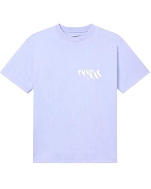 Purple Brand Painted Wordmark T-Shirt - Blue