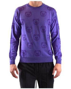 Moschino Logo Crew-Neck Jumper - Purple