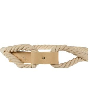 Maison Margiela Solid-Color Woven Belt - Natural