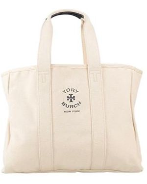 Tory Burch Large Canvas Handbag - Natural
