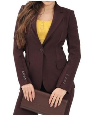Elisabetta Franchi Bourdeaux Tailored Blazer - Purple
