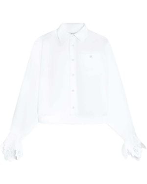 Celine Cropped Shirt - White
