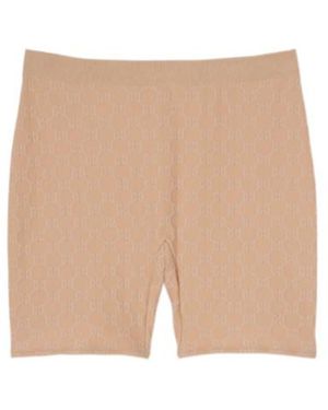 Gucci Gg Jersey Jacquard Shorts - Natural