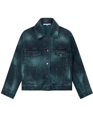 Stella McCartney Tie-Dye Oversized Denim Jacket - Blue