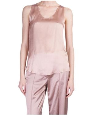 Balmain Sleeveless Satin Tank Top - Pink