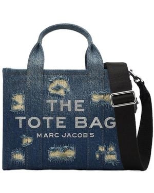 Marc Jacobs The Rip And Repair Denim Small Tote Bag - Blue