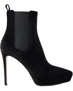 Gianvito Rossi Suede Ankle Boots - Black