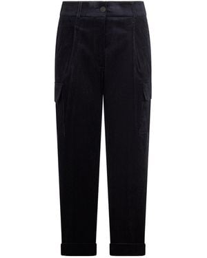 Peserico Cropped Cargo Trousers - Black