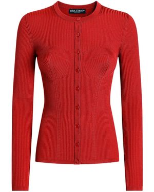 Dolce & Gabbana Corset-Stitch Cardigan - Red