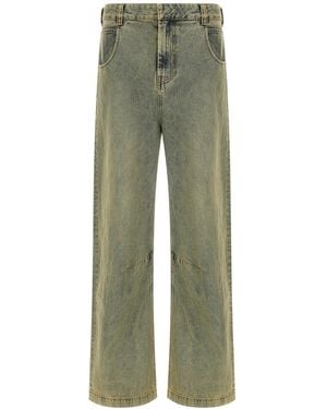 Entire studios 'Gem Surface Wave' Jeans - Green