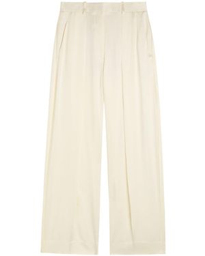 Victoria Beckham Wide-Leg Crepe De Chine Pants - White