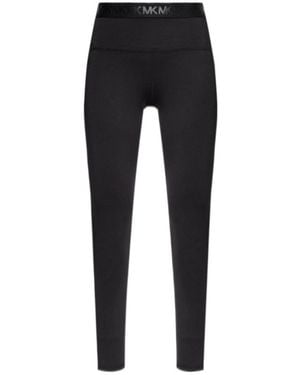 Michael Kors Michael Logo Waistband Stretch Leggings - Black