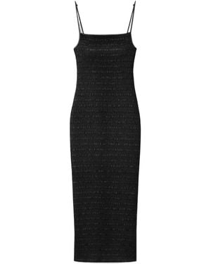 Nanushka Barra Smocked Bodycon Midi Dress - Black