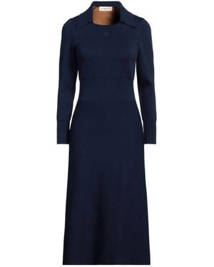 Tory Burch Knitted Long Sleeve Dress - Blue