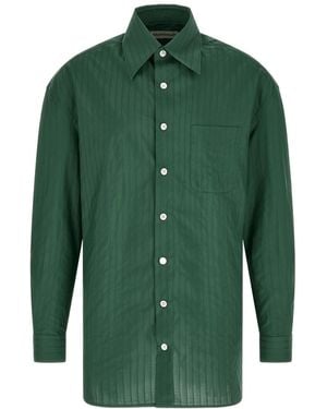 NAMACHEKO Grinda Oversized Jacquard Shirt - Green
