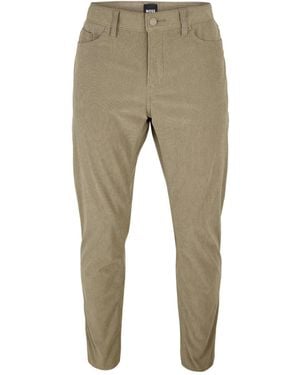 BOSS Corduroy Tapered Pants - Natural